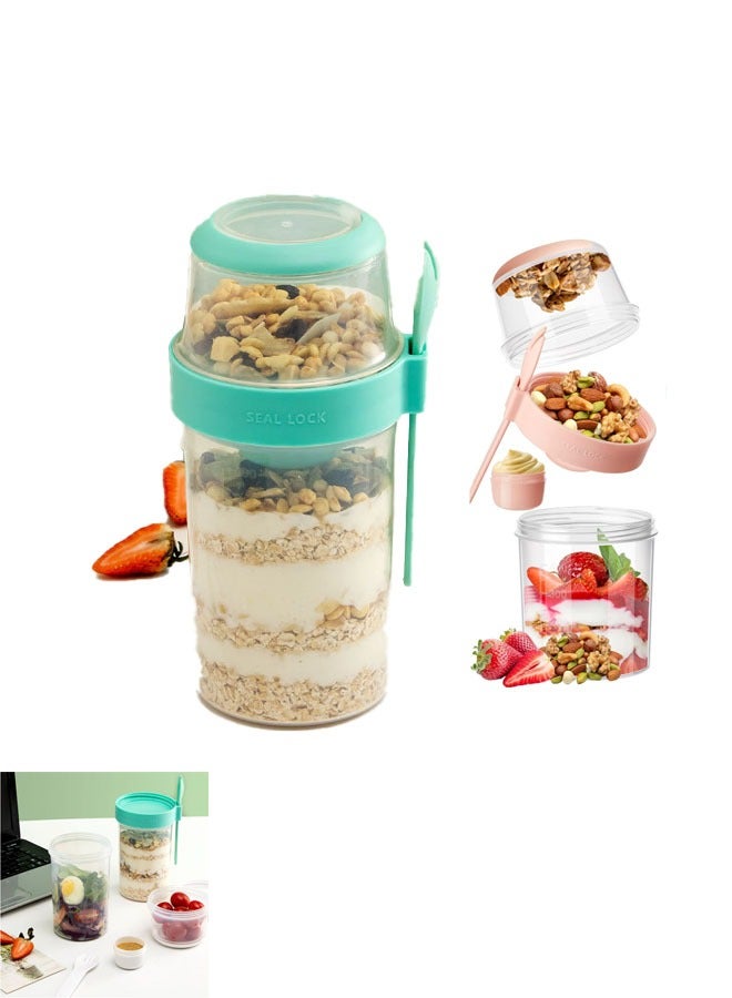 كيلا كوب سلطة خفيف محمول، تصميم مزدوج الطبقة، محكم الغلق ومضاد للتسرب، أداة إفطار صحية لا غنى عنها لموظفي المكاتب والطلاب - Image 1