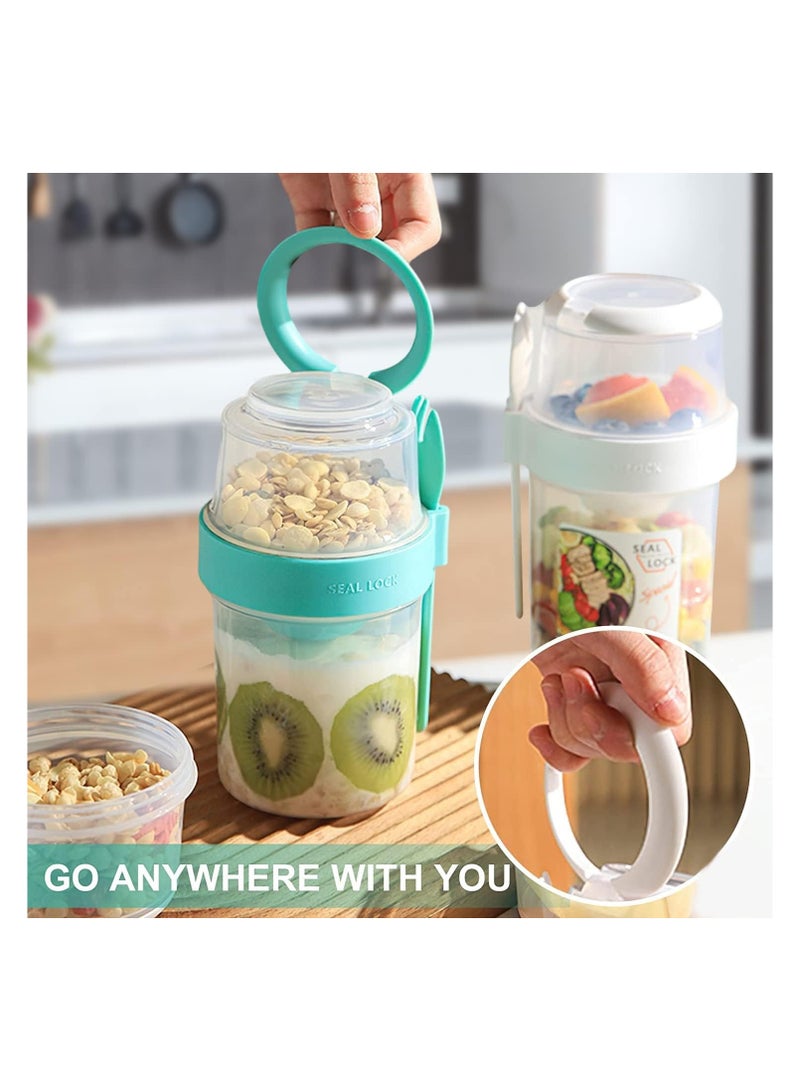 كيلا كوب سلطة خفيف محمول، تصميم مزدوج الطبقة، محكم الغلق ومضاد للتسرب، أداة إفطار صحية لا غنى عنها لموظفي المكاتب والطلاب - Image 3