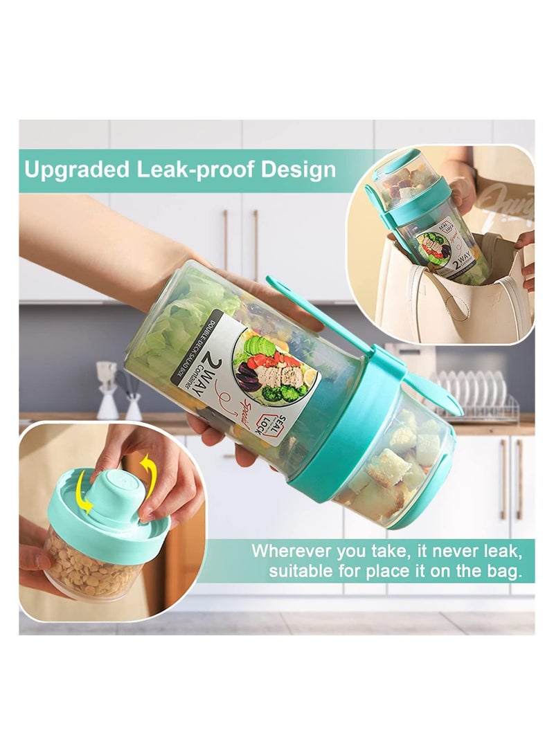 كيلا كوب سلطة خفيف محمول، تصميم مزدوج الطبقة، محكم الغلق ومضاد للتسرب، أداة إفطار صحية لا غنى عنها لموظفي المكاتب والطلاب - Image 5