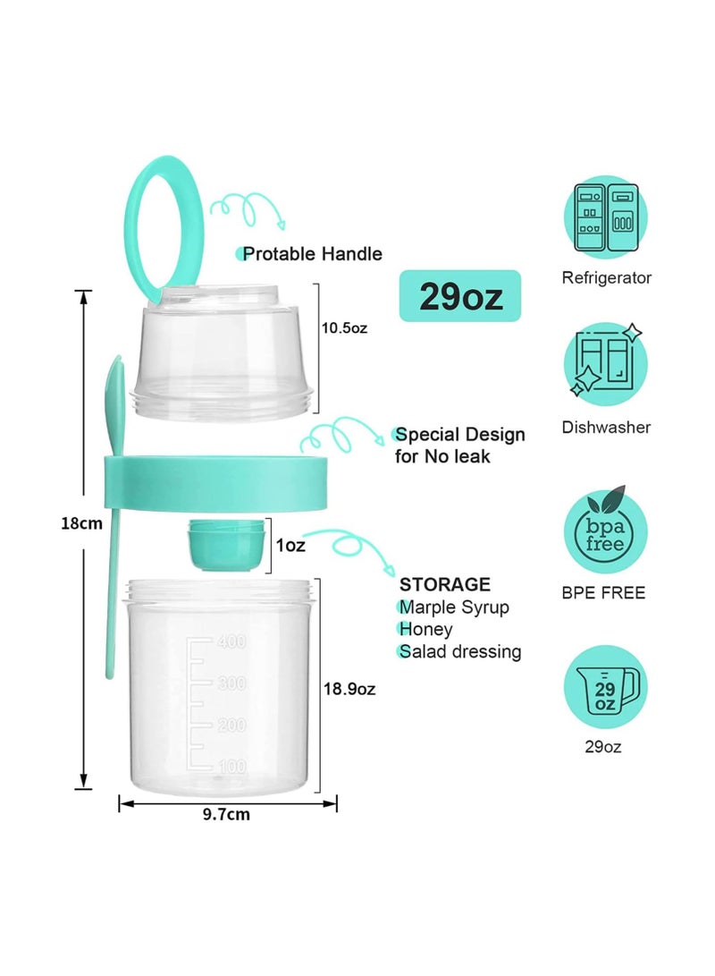 كيلا كوب سلطة خفيف محمول، تصميم مزدوج الطبقة، محكم الغلق ومضاد للتسرب، أداة إفطار صحية لا غنى عنها لموظفي المكاتب والطلاب - Image 2