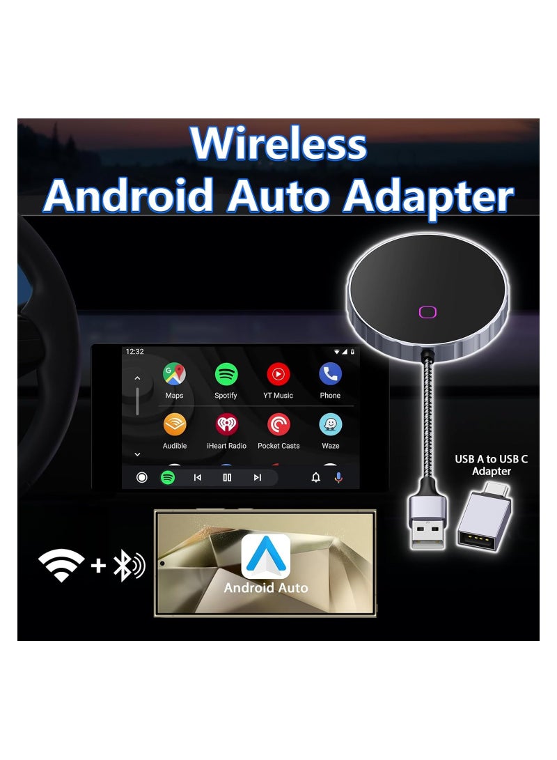 SOLARAE 2024 Upgraded Wireless Android Auto Adapter for Factory Wired Systems, Plug & Play Dongle with 5.8GHz WiFi, Convert Wired Android Auto to Wireless Effortlessly. - Image 5