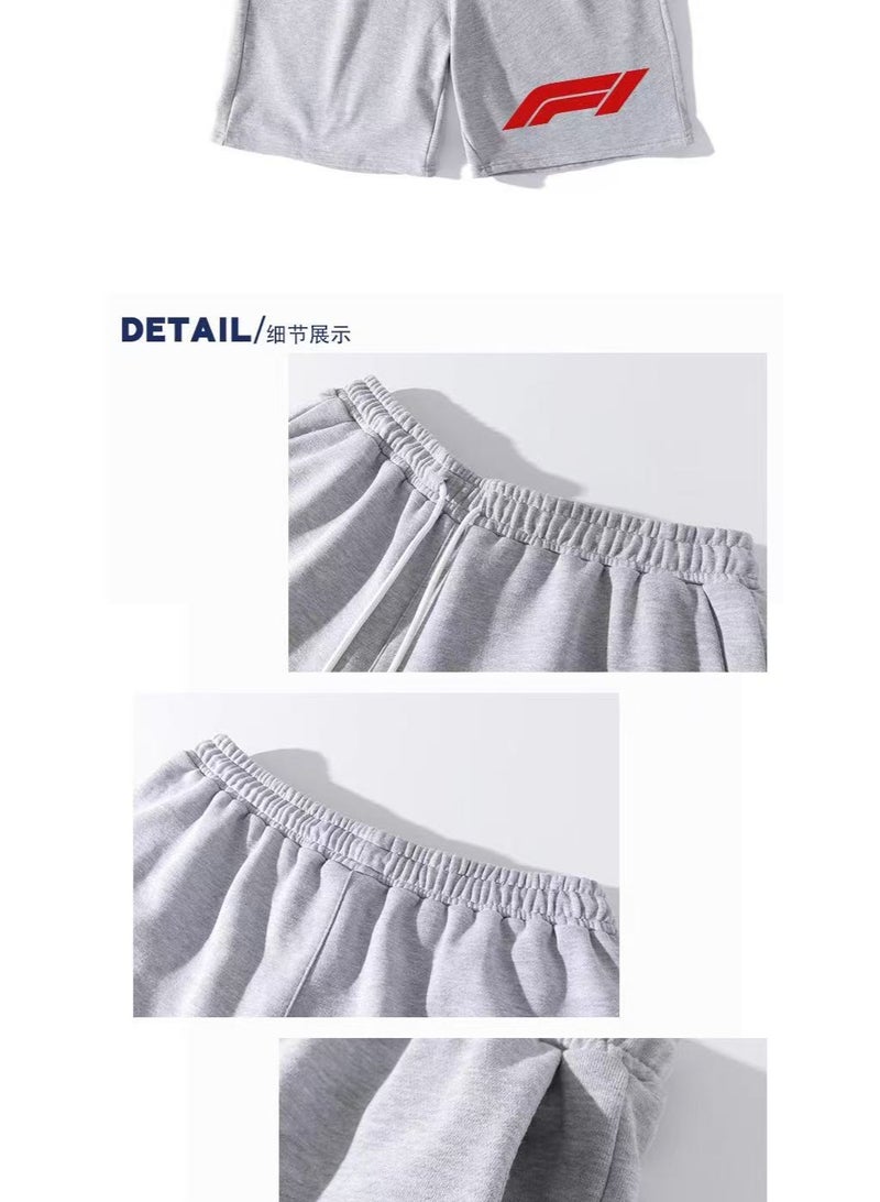 F1 racing car co-branded shorts, gray, XL size (115-130) weight - Image 2