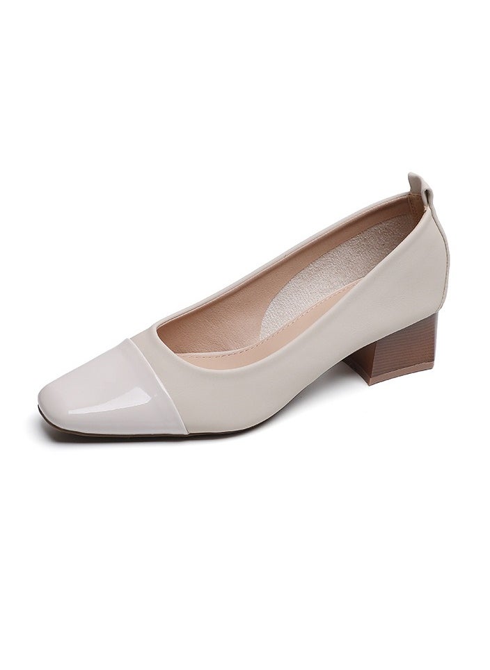 KUYING Single Shoe Women's Thick Heel Versatile Shoes  - Image 2