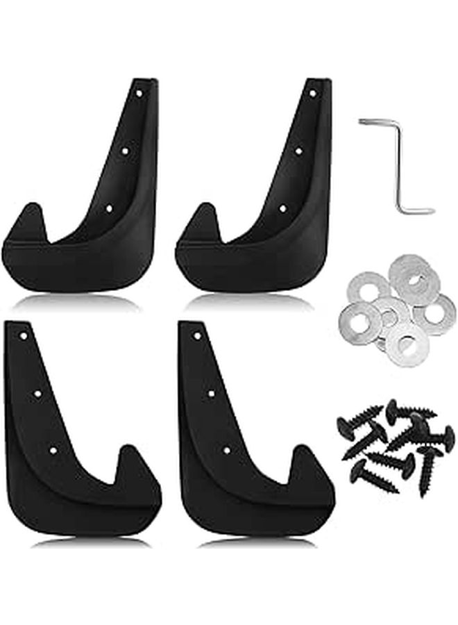 Universal 4pc Car Mud Flaps Set Front Rear Wheel Guards - Image 1