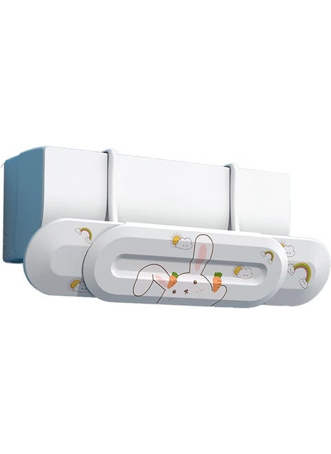 Air Conditioner Windshield,Retractable Air Conditioner Windshield,Prevent Blowing Windshield,Quiet and Low Noise,Suitable for Home/Hotel(White Rabbit)