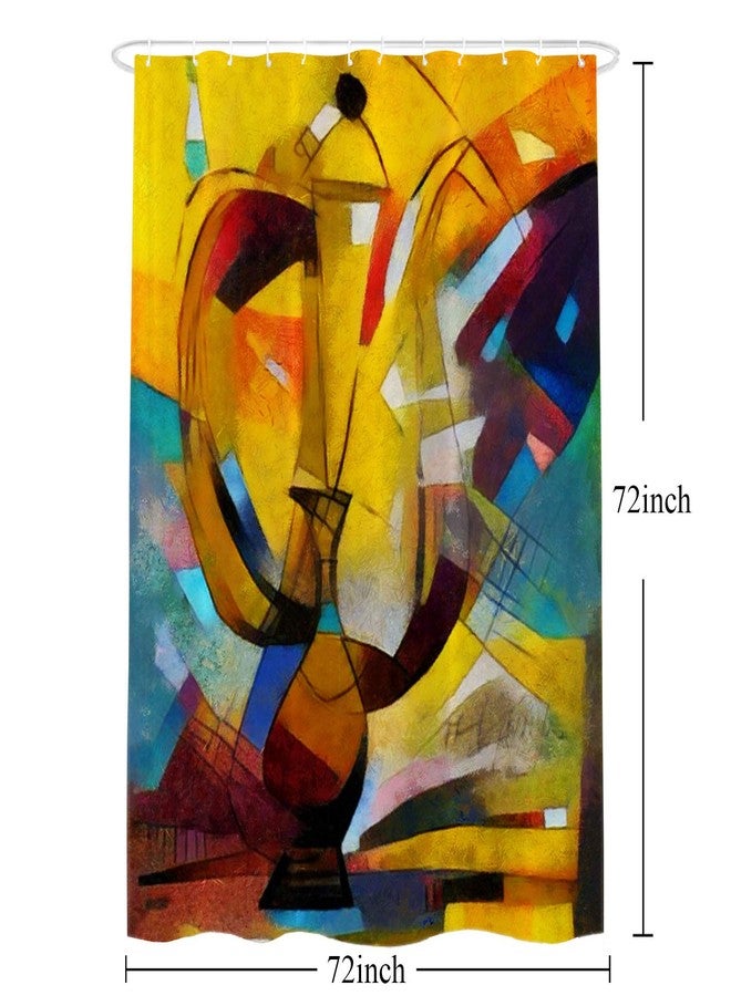 Shrahala Abstract Modern Art Pastel Decorative Curtain, Alternative Reproductions of Famous Paintings by Picasso, 72x72 Inch Waterproof Bathroom Shower Curtain - Image 3