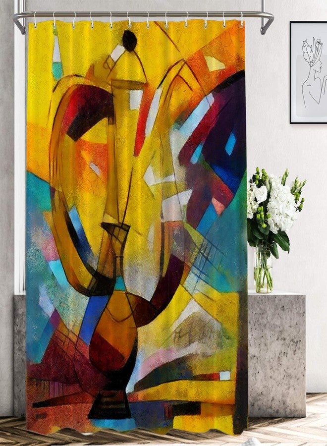 Shrahala Abstract Modern Art Pastel Decorative Curtain, Alternative Reproductions of Famous Paintings by Picasso, 72x72 Inch Waterproof Bathroom Shower Curtain - Image 1