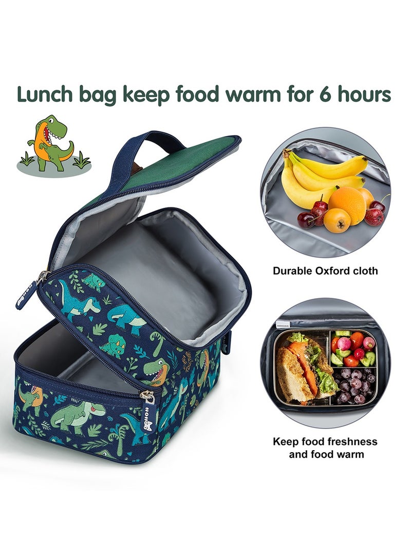 Nohoo Kids Insulated Lunch Bag Dino - Green - Image 3