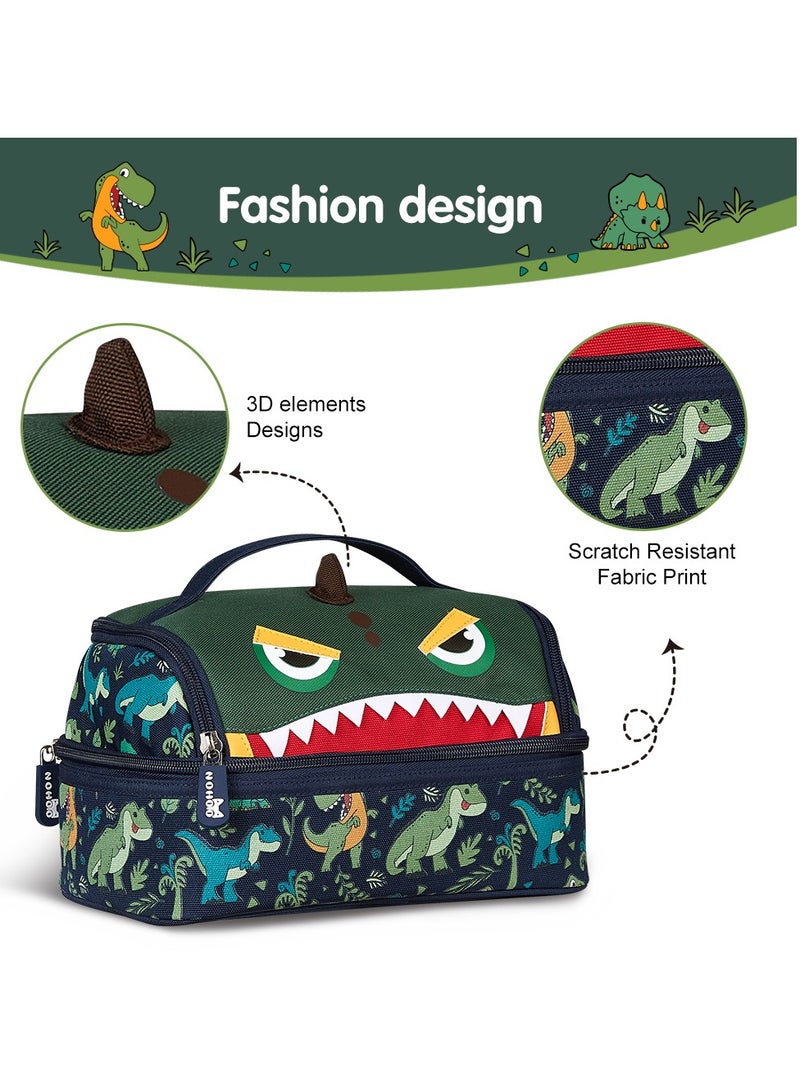 Nohoo Kids Insulated Lunch Bag Dino - Green - Image 5