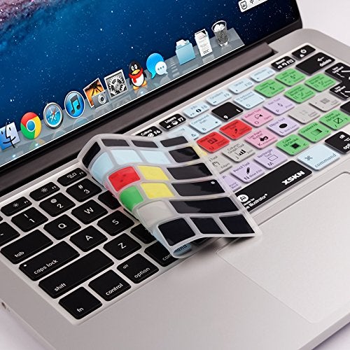 XSKN Adobe Illustrator Shortcuts Keyboard Skin Silicone AI Hotkeys Keyboard Cover for MacBook Air 13 & MacBook Pro 13 15 17, Retina (US/European ISO Keyboard) - Image 4