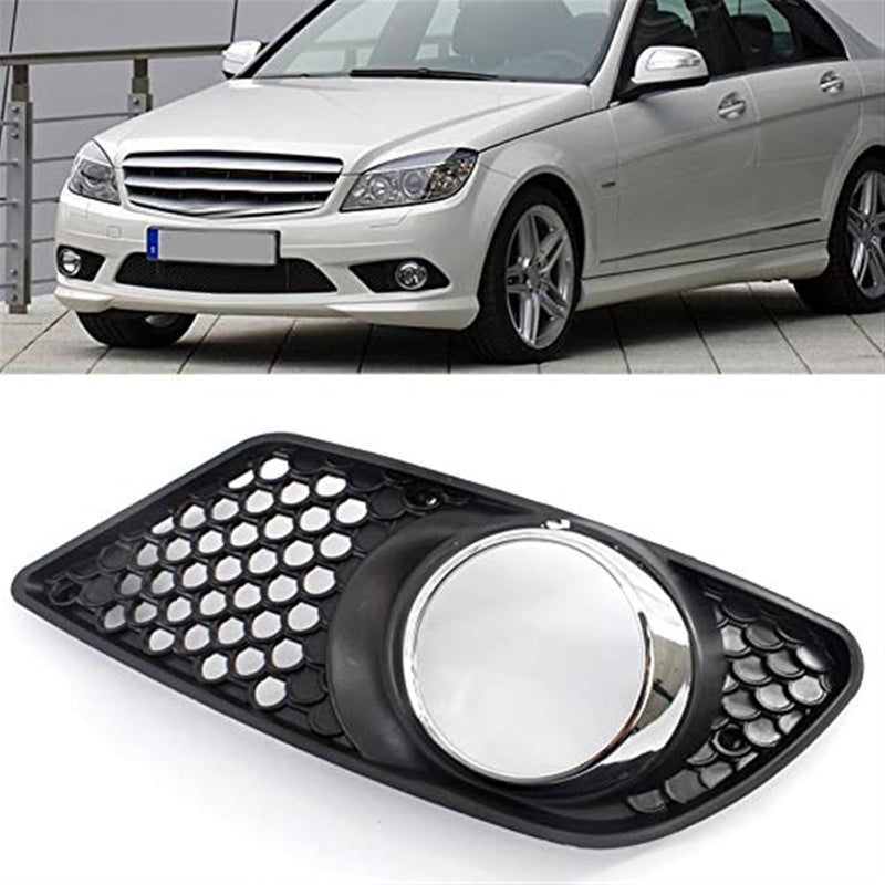 Yurefax Front Bumper Fog Light Grille for Mercedes C-Class W204 - Image 4