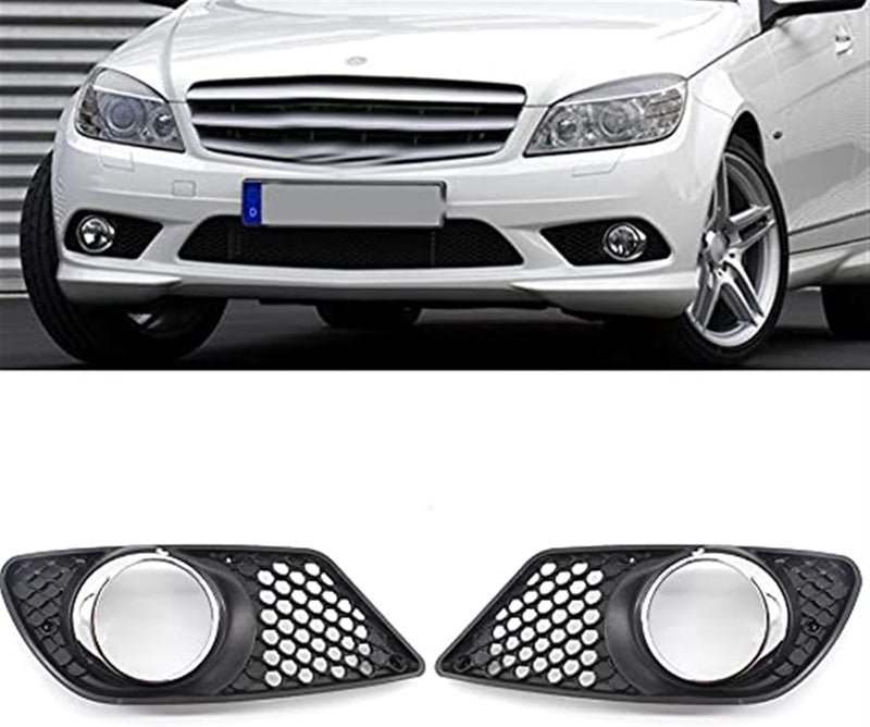 Yurefax Front Bumper Fog Light Grille for Mercedes C-Class W204 - Image 5
