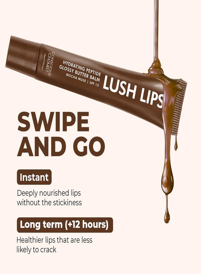 Conscious Chemist® Peptide Lip Balm SPF15 - Mocha Muse | 24 hr Hydration & Moisturizing Lip Balm for Dark & Pigmented Lips | Sun Protection | Soothes Dry Lips & Repair Moisture Barrier - 15g, Brown - Image 5