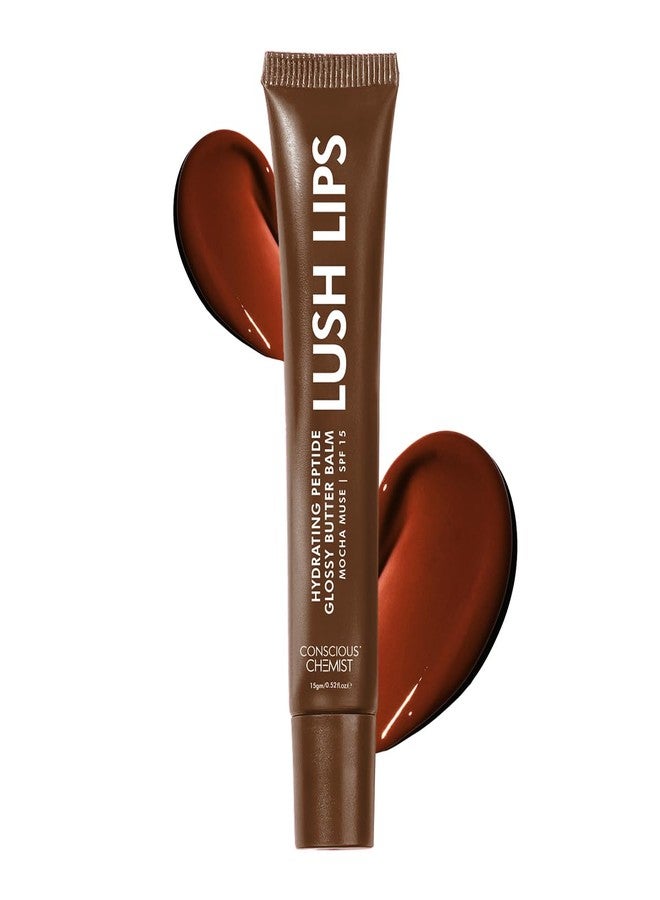 Conscious Chemist® Peptide Lip Balm SPF15 - Mocha Muse | 24 hr Hydration & Moisturizing Lip Balm for Dark & Pigmented Lips | Sun Protection | Soothes Dry Lips & Repair Moisture Barrier - 15g, Brown - Image 1