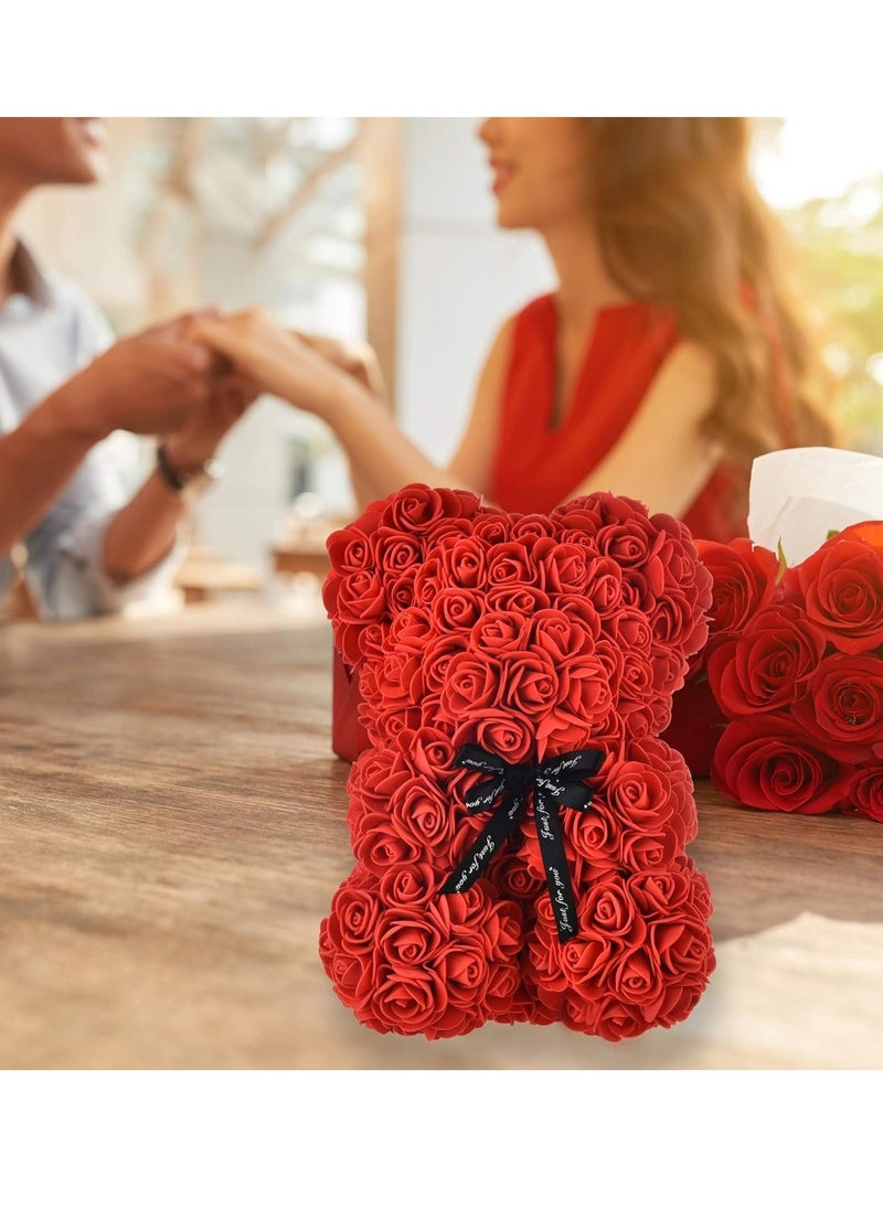 UKR Rose Bear Valentine Day Gift For Women Day Mother Day Gift Flowers Teddy Bear Present Teacher Present  - Image 2