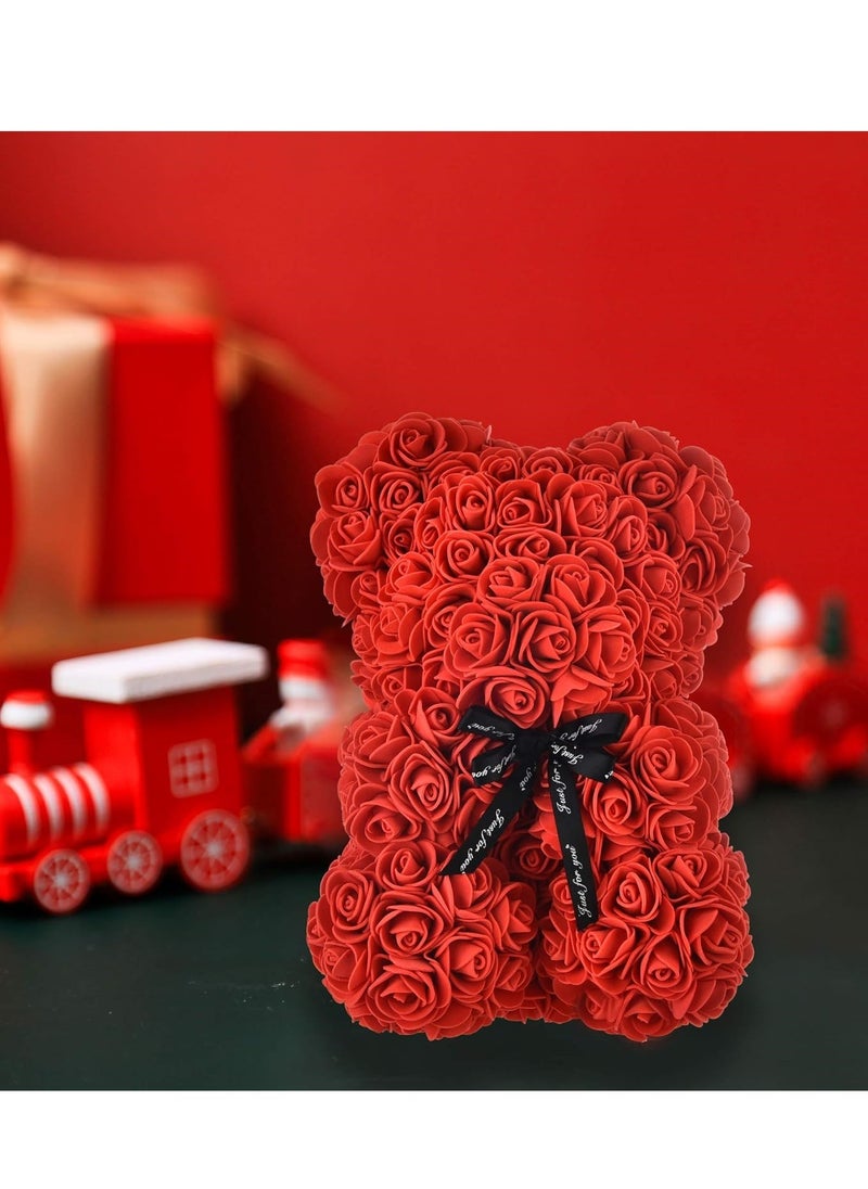 UKR Rose Bear Valentine Day Gift For Women Day Mother Day Gift Flowers Teddy Bear Present Teacher Present  - Image 3