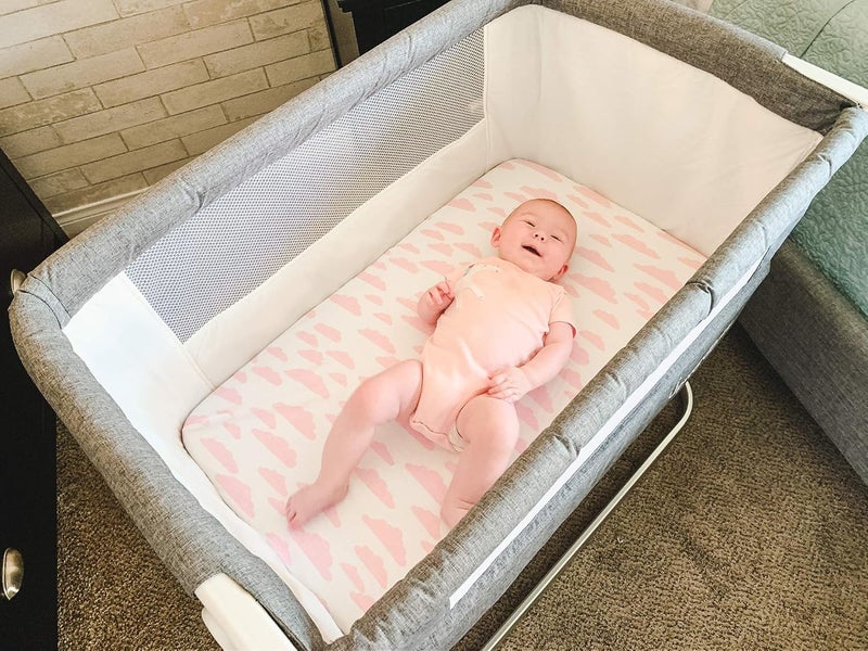 BaeBae Goods Elephants Collection Bassinet Pad Cover Set - 4 Pack of 100% Jersey Knit Cotton Sheets - Image 2