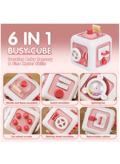 XiuWoo Busy Cube Toys 6 in 1 Montessori Toys,Travel Toys for Toddlers 1-3, Activity Cube for Toddlers Hands-on Ability Learning Skill Gift for Birthday  - Image 2