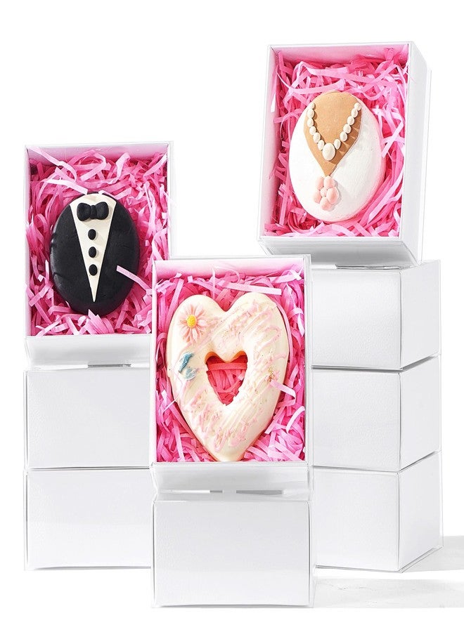 TEMLQPACK 12PCS 4x4x2 White Drawer-Style Gift Boxes for Cookies, Macarons, Truffles & Donuts - Christmas Party Favors, Holiday Treat Boxes, Bakery Packaging, Small Cake & Dessert Gifts - Image 1