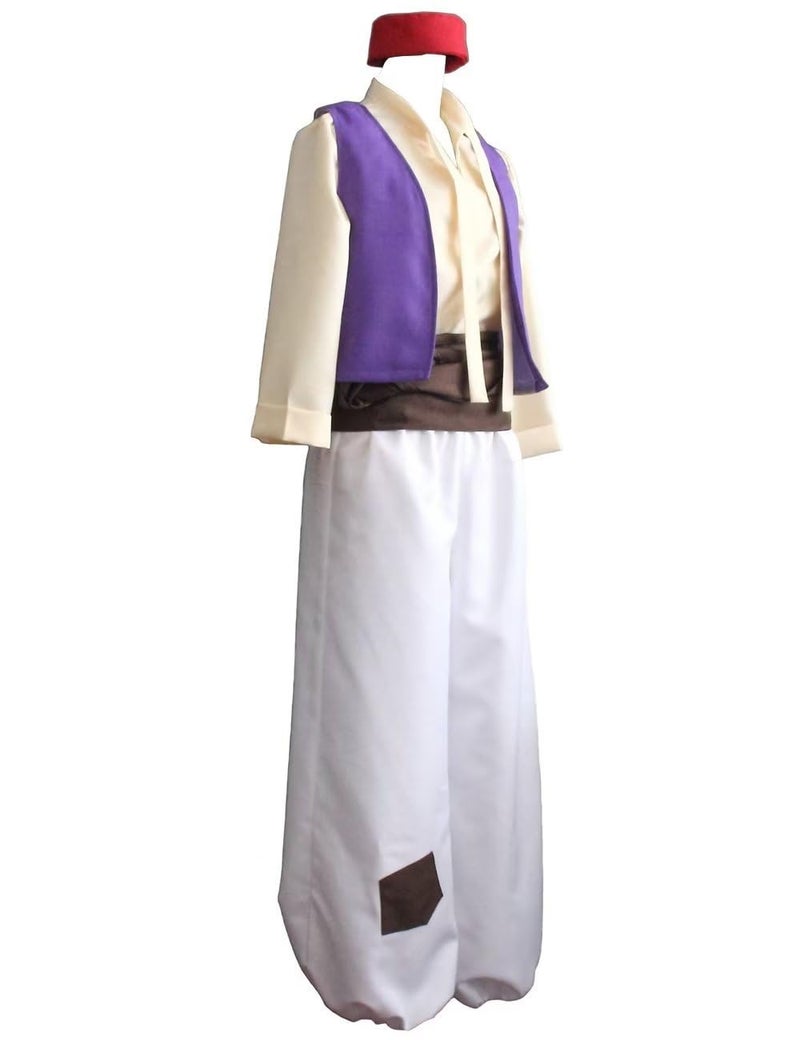 Ainiel Men’s Arab Prince Costume Suits Party(XL) White - Image 2