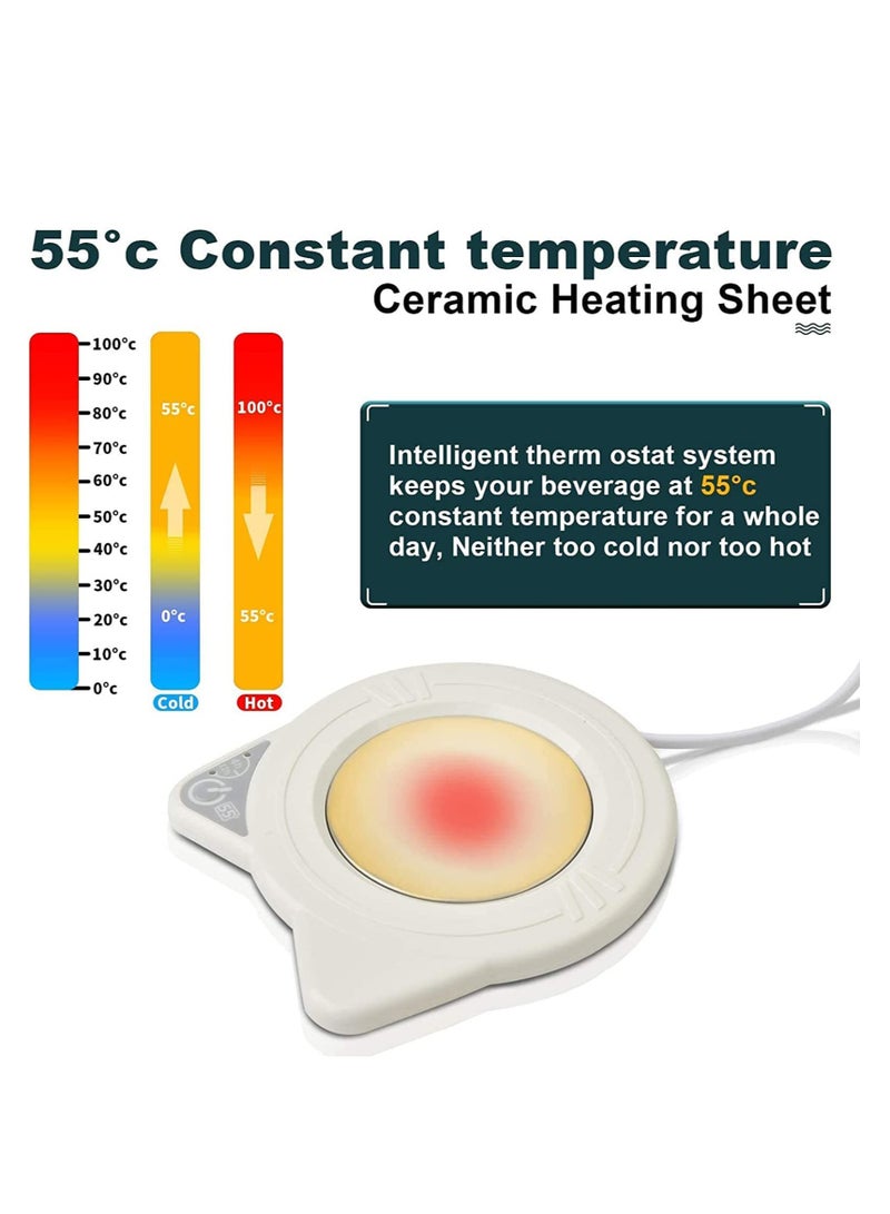 SOLARAE Coffee Mug Warmer Electric Cup Beverage Heater for Desk Smart heater Auto Shut Off Heated Use Office Home to Warm Tea Milk - Image 5