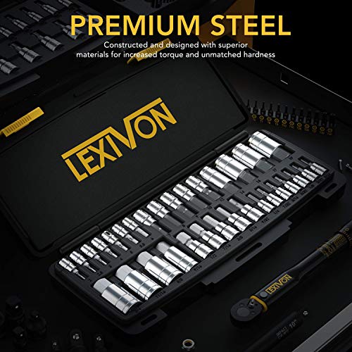 LEXIVON Master HEX Bit Socket Set, Premium S2 Alloy Steel | Complete 32-Piece, SAE and Metric Set | Enhanced Storage Case (LX-144) - Image 2