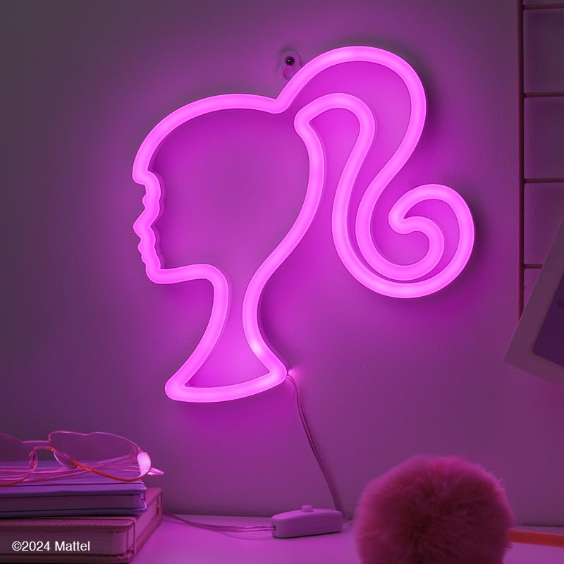 Paladone Barbie LED Neon Light - Officially Licensed Iconic Pink Doll Shaped Lamp, USB Powered, Girls Bedroom Accessories & Decor - Image 2