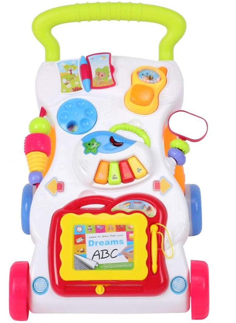 HUNGER - Born Baby Multi-function Walker Toy Baby Stroller Anti-rollover Learning Stand With Music - Image 1