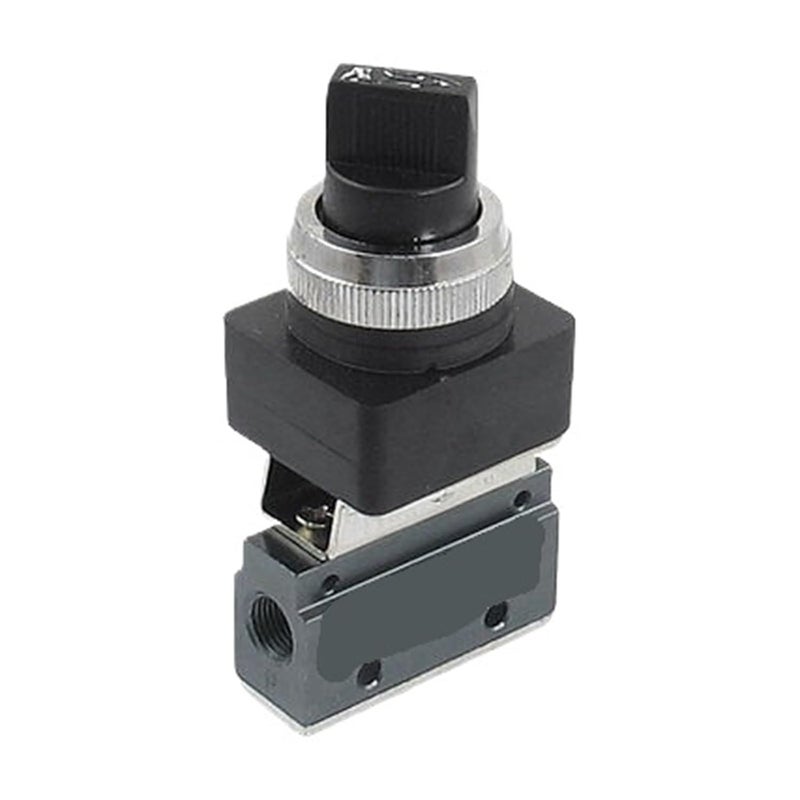 1 8 Inch PT 2 Position 3 Way Latching Knob Air Pneumatic Mechanical Valve - Image 2
