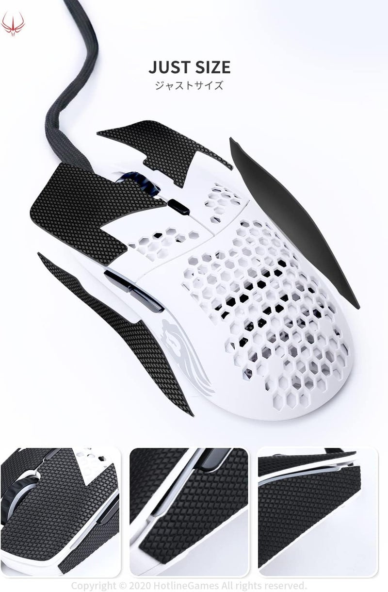 HOTLINE GAMES [Grip Upgrade] Hotline Games 2.0 Plus Mouse Anti Slip Grip Tape Compatible with Model O/Model O Wireless Gaming Mouse Skins,Sweat Resistant,Cut to Fit,Easy to Apply,Professional Mice Upgrade - Image 3