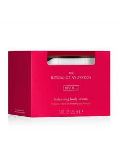 Ayurveda Rebalancing Body Cream Refill - Moisturizing Cream with Indian Rose, Sweet Almond Oil & Himalaya Honey - 7.4 Fl Oz