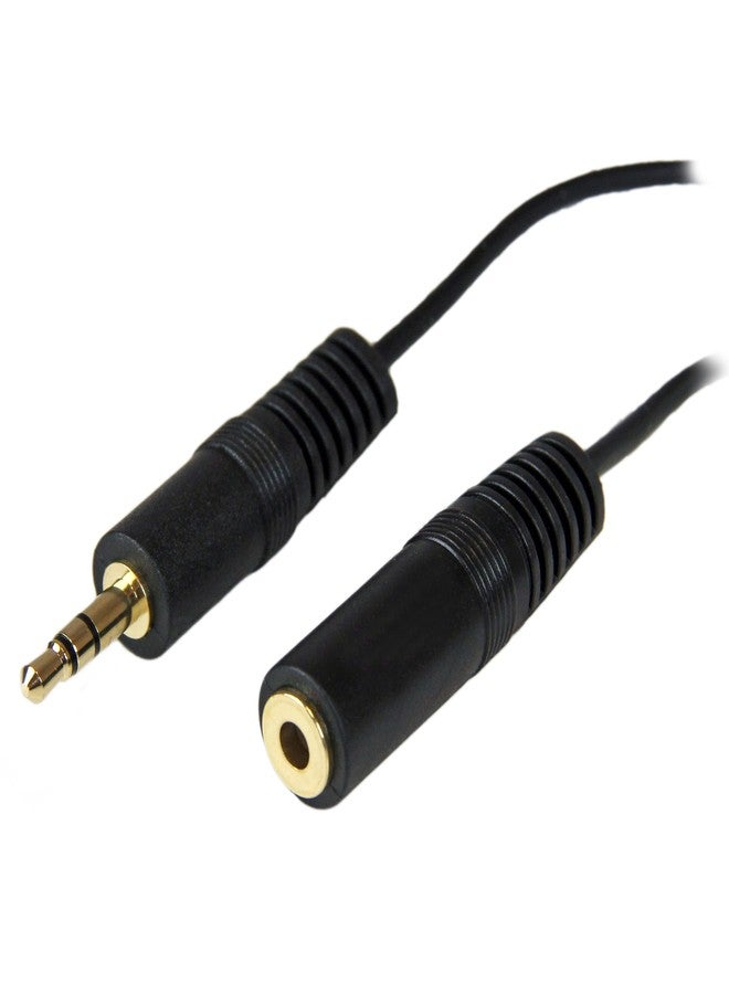StarTech.com 12 ft. (3.7 m) 3.5mm Audio Extension Cable - PC Speaker Extension Audio Cable - Strain Relief - Black - Aux Cable (MU12MF) - Image 1