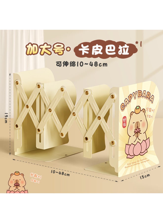 Kaba Bear Creative Student Desktop Retractable Bookshelf Cartoon Office Books Bookshelf Folding Storage Bookend Display Rack - Image 1