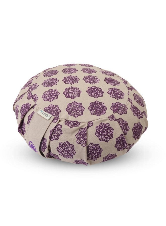 Core Asana Round Cushion for Tailbone, Sciatica, Lower Back Pain Relief | Meditation Cushion Pillow with Removable Cotton Cover & Adjustable Inner Filling (Violet Mandala)  - Image 1