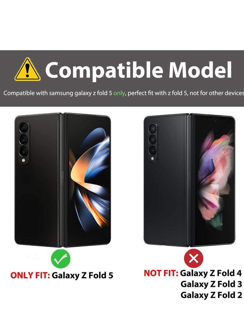 SOLARAE Compatible for Samsung Galxay Z Fold 5 Case with Belt Clip Holster, Military Upgrade Protection, Shockproof Anti-Drop, Swivel Belt Clip Holster Case with Kickstand for Galaxy Z Fold 5(Black) - Image 2