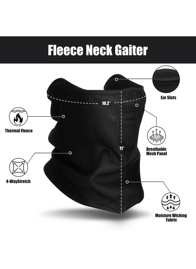 Fsmiling - Fleece Neck Gaiter For Men Women Winter Face Mask Ski Neck Warmer,Breathable Half Balaclava Cold Weather Scarf - Image 1