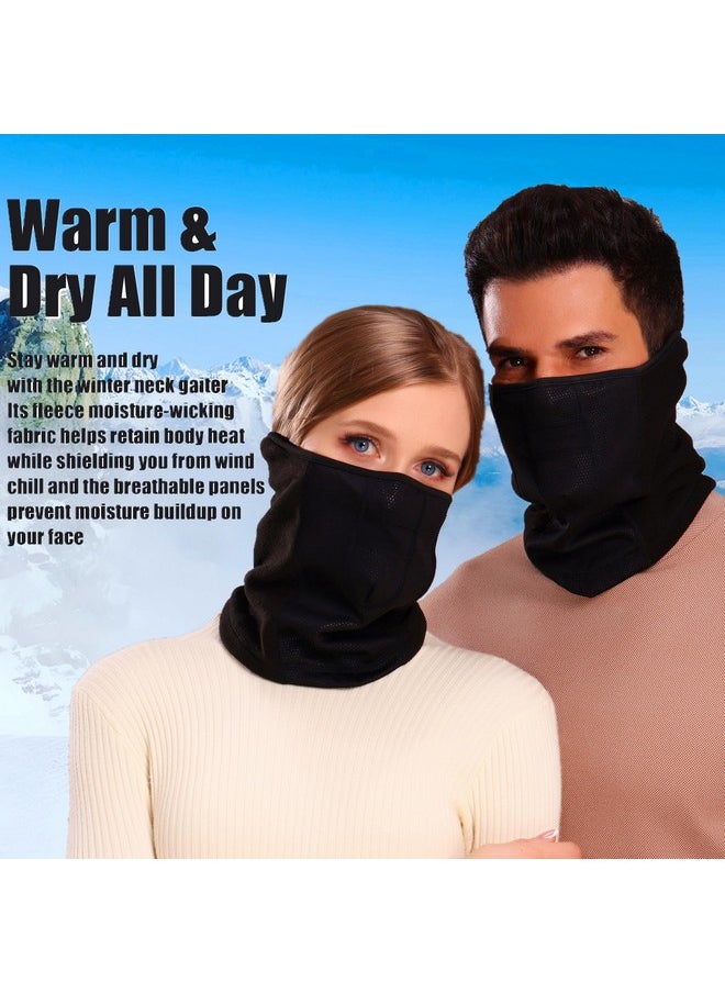 Fsmiling - Fleece Neck Gaiter For Men Women Winter Face Mask Ski Neck Warmer,Breathable Half Balaclava Cold Weather Scarf - Image 1