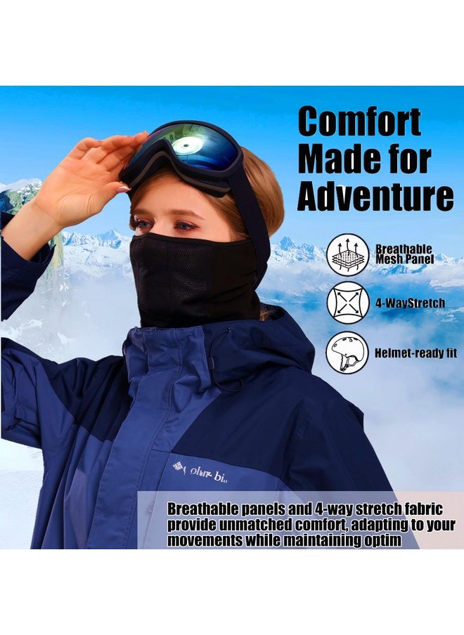 Fsmiling - Fleece Neck Gaiter For Men Women Winter Face Mask Ski Neck Warmer,Breathable Half Balaclava Cold Weather Scarf - Image 1