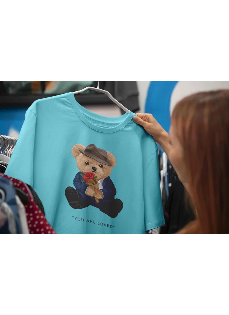 DogFish Teddy Women's Oversize Blue T-Shirt