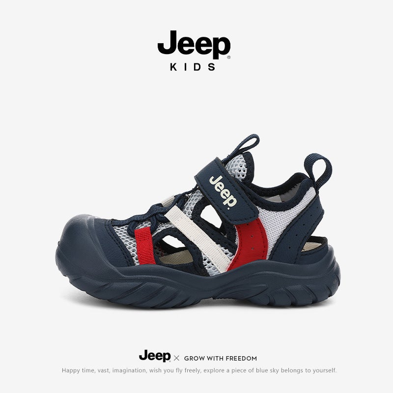 Jeep Kidsren'S Shoes Kidsren'S Sandals Baotou Beach Shoes 2025 Non-Slip Breathable Sports Shoes - Image 1