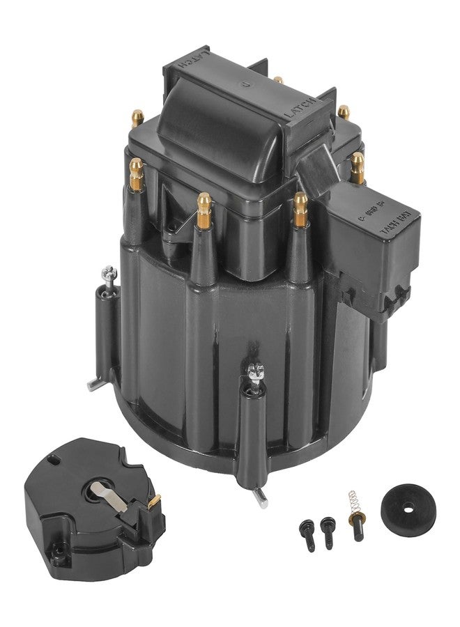 غطاء موزع HEI ودوار بديل لمحركات K549 SBC 283 305 307 327 350 400 BBC 454 396 427، طقم غطاء موزع كبير أسود اللون. - Image 1