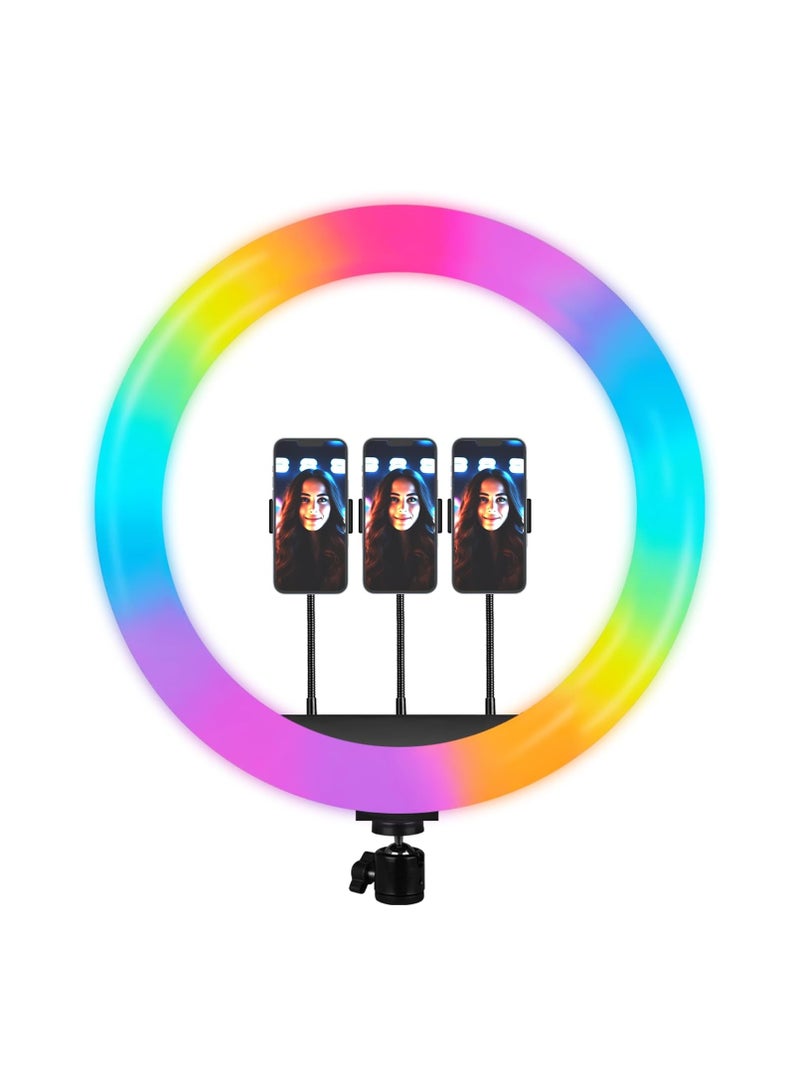 IZI Light 16-Inch RGB LED Ring Light – 28+ Multi-Color Modes – No Tripod – Compatible with iPhone, Android & Cameras – Perfect for YouTube, Makeup, Live Streaming & Photography  - Image 1