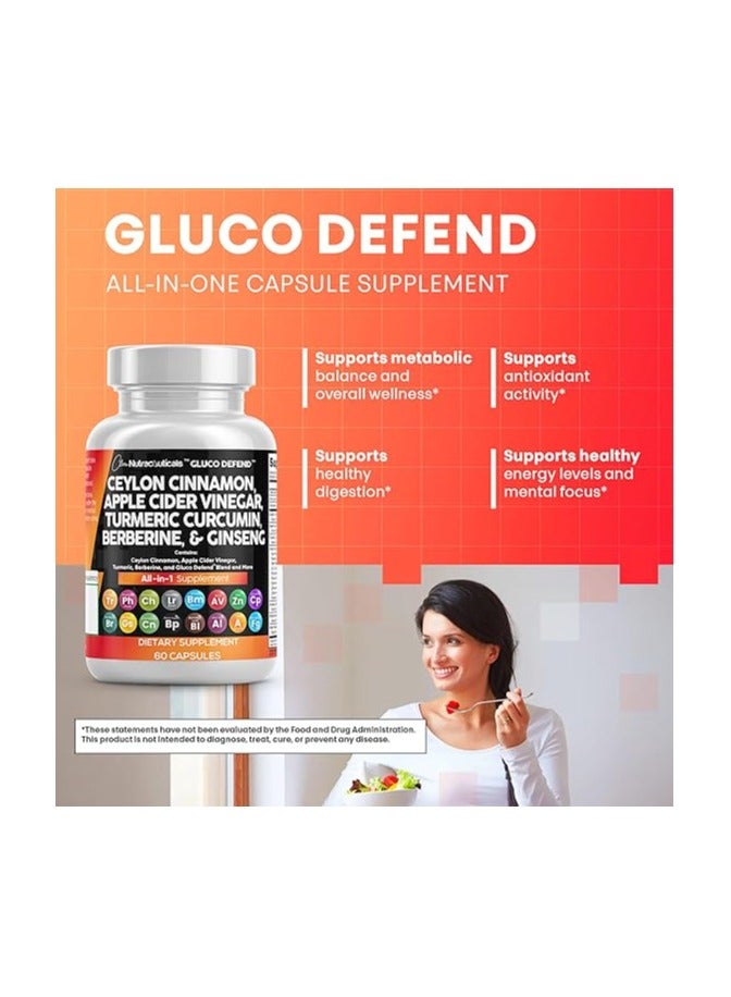 Clean Nutraceuticals Clean Nutraceuticals Ceylon Cinnamon Turmeric Apple Cider Vinegar Ginseng Berberine Plus Bitter Melon Gymnema Milk Thistle Fenugreek  - Image 4