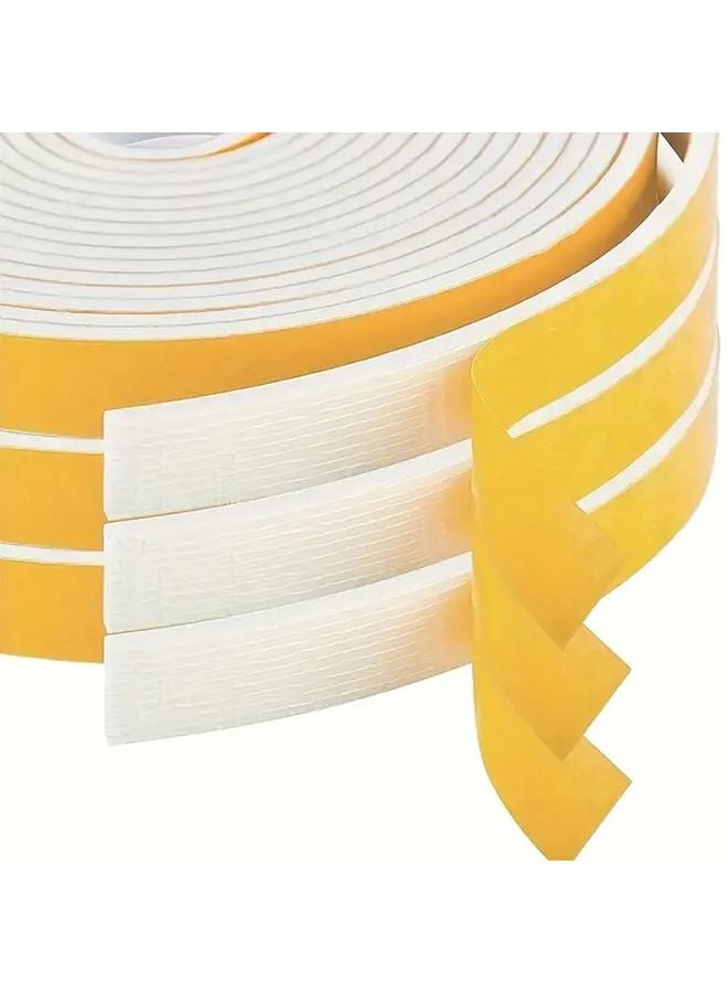 Black Weather Stripping Foam Tape 3 Rolls 15M Total For Door Window Insulation - Image 1