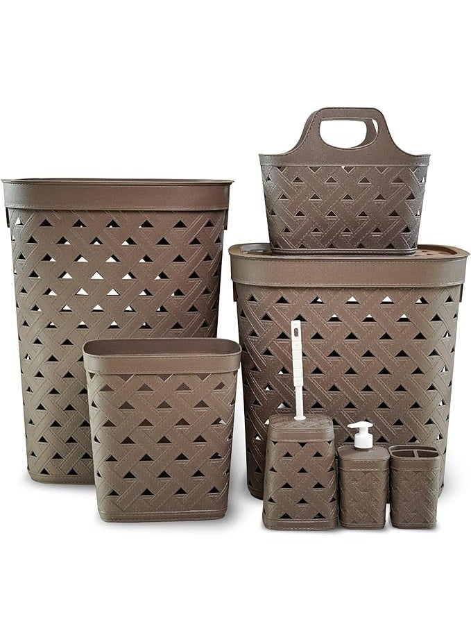 Aksa Set 7 Pieces Brown - Image 2