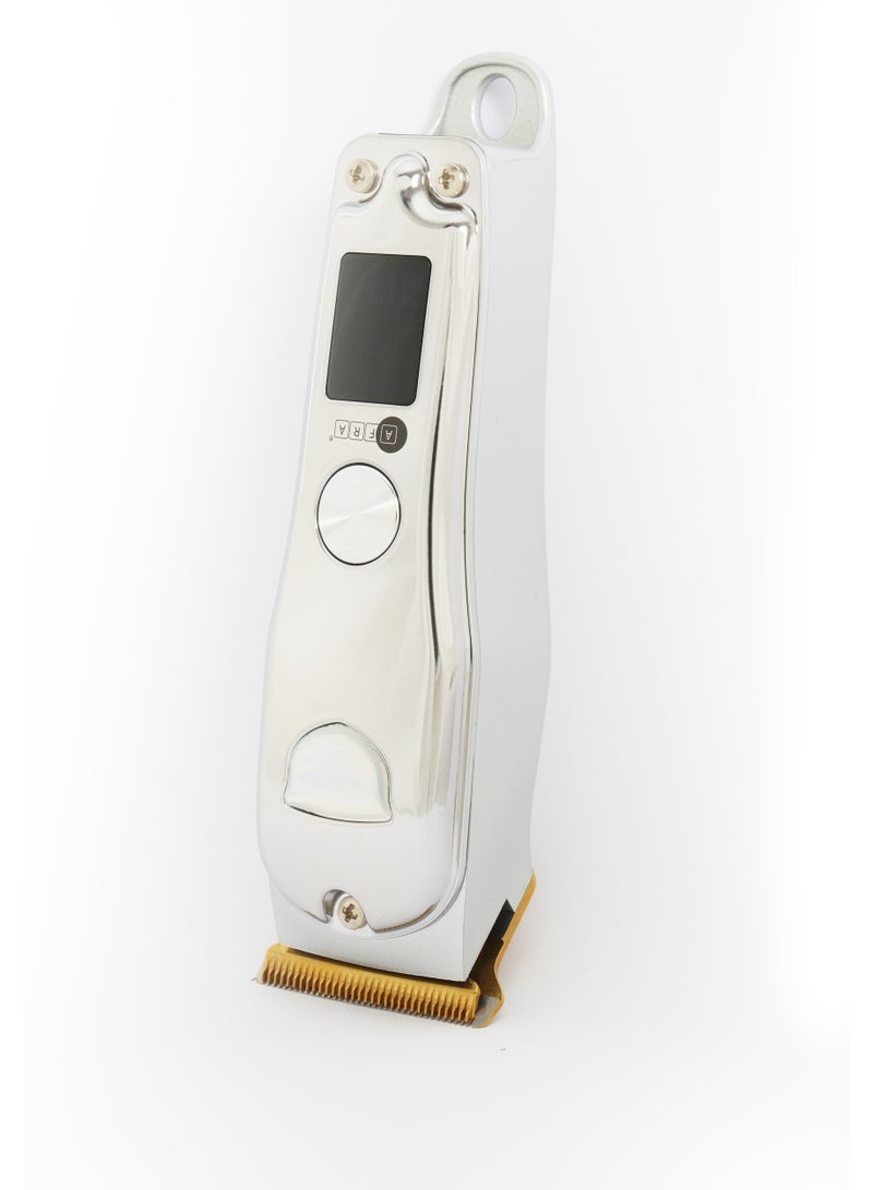 عفرا ماكينة قص الشعر AFRA ، بطارية ليثيوم أيون 600 مللي أمبير، 5 وات، شحن USB بشاشة رقمية، وقت تفريغ 100 دقيقة، تصنيف IPXO، AF-0005HCWT، ضمان لمدة عام - Image 3