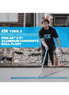 Generic Ox Tools Ox Ox-P016612 Aluminium Bull Float - Pro Concrete Bull Float - Multicolour - 1200 Mm  - Image 2