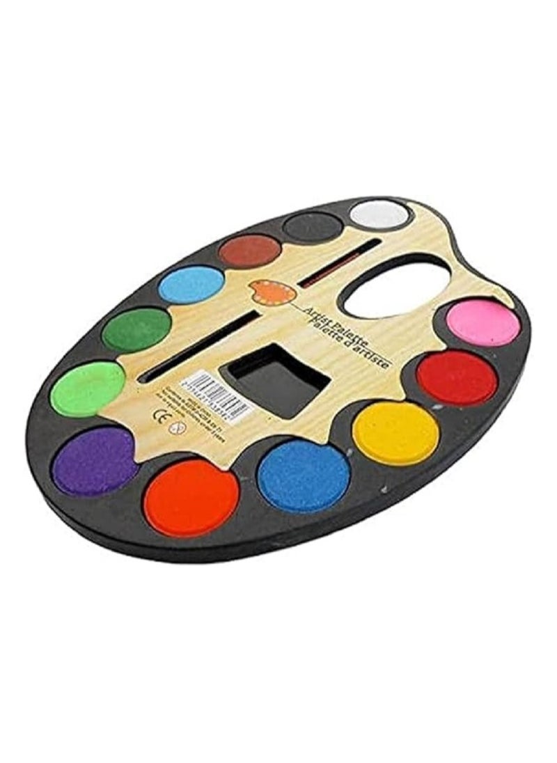 Generic 12 Colors Water Colors for Drawing for Kids - Large Size - Multiple Colors, 1.0 Liter  - Image 1