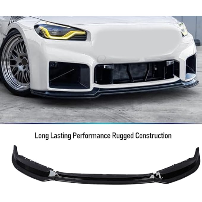 CHICIRIS Front Bumper Lower Lip Splitter, Racing Look Front Lip Chin Spoiler Kit Replacement for 2 Series M2 G87 2023 Onwards, Crafted From ABS Materials, Easy Installation - Image 4