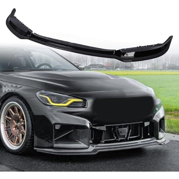 CHICIRIS Front Bumper Lower Lip Splitter, Racing Look Front Lip Chin Spoiler Kit Replacement for 2 Series M2 G87 2023 Onwards, Crafted From ABS Materials, Easy Installation - Image 2